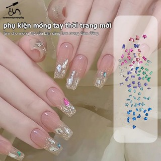 [savemoneyeveryday] 1440 Chiếc Kim Cương Giả Nhựa Hỗn Hợp Nhiều Hình Dạng Móng Tay Quyến Rũ Sáng Bóng Mặt Sau Bằng Kim Cương Đá Quý DIY Trang Trí Móng Tay Nghệ Thuật [vn]