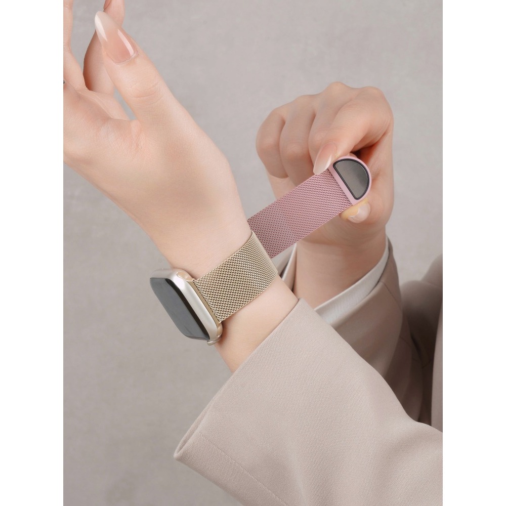 Nữ Đuôi Tròn Milan Từ Tính Thép Không Gỉ Chống Thấm Nước Dây Đeo Gradient Thích Hợp Cho Apple Watch S11 SE3 Ultra3 S10 S9 S8 SE S7 S6 Ultra 49mm 46mm 42mm 40mm 44mm 41mm 45mm Dây Đeo Tay