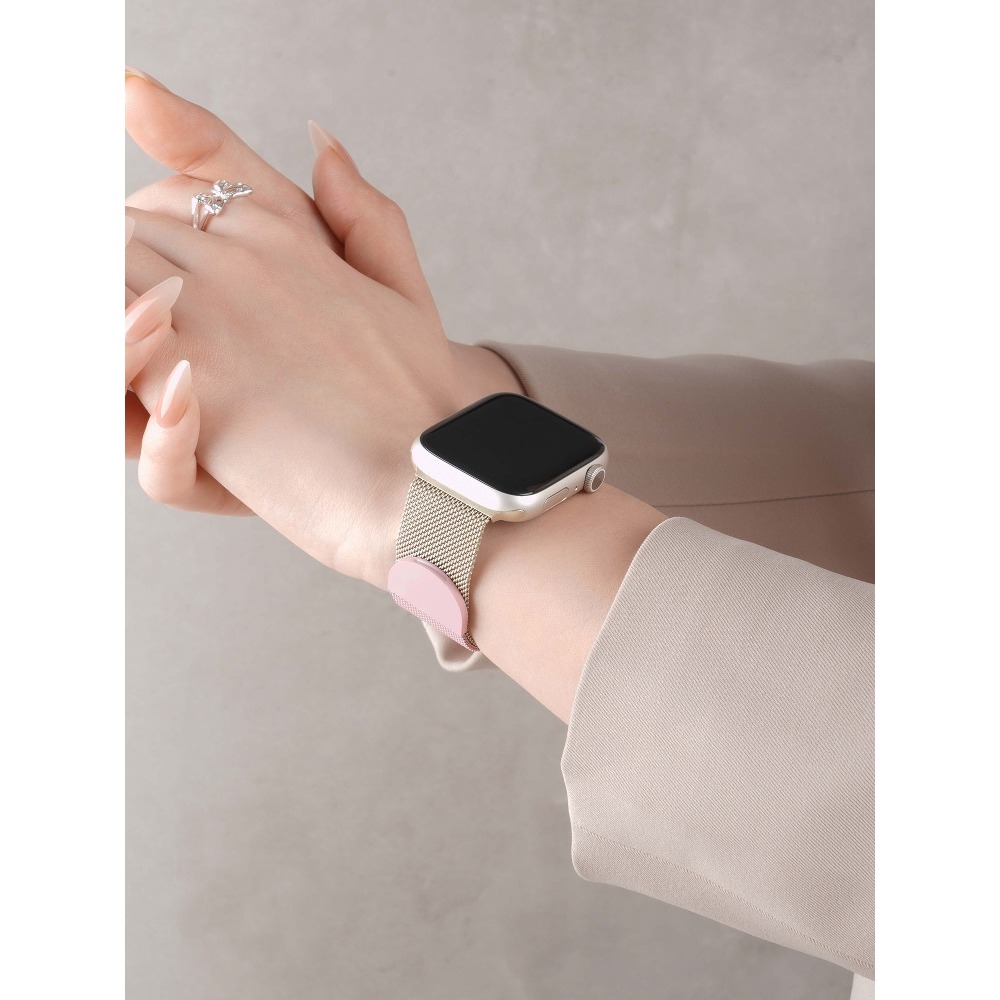 Nữ Đuôi Tròn Milan Từ Tính Thép Không Gỉ Chống Thấm Nước Dây Đeo Gradient Thích Hợp Cho Apple Watch S11 SE3 Ultra3 S10 S9 S8 SE S7 S6 Ultra 49mm 46mm 42mm 40mm 44mm 41mm 45mm Dây Đeo Tay