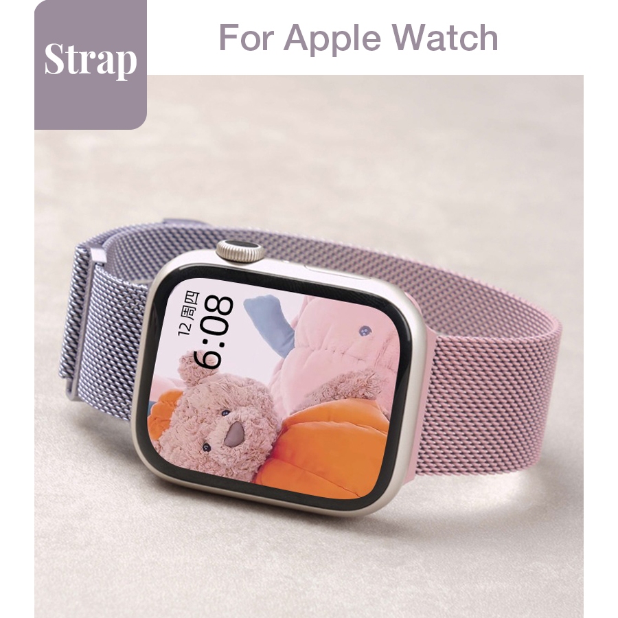 Nữ Đuôi Tròn Milan Từ Tính Thép Không Gỉ Chống Thấm Nước Dây Đeo Gradient Thích Hợp Cho Apple Watch S11 SE3 Ultra3 S10 S9 S8 SE S7 S6 Ultra 49mm 46mm 42mm 40mm 44mm 41mm 45mm Dây Đeo Tay