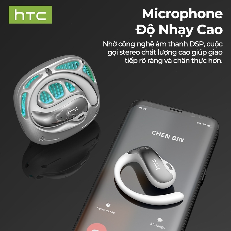 Tai nghe dịch thuật AI HTC NE30 Hỗ trợ 135 ngôn ngữ Dịch thuật thời gian thực Kết nối Bluetooth 6.0 độ trễ thấp Trải nghiệm âm thanh Hi-Fi