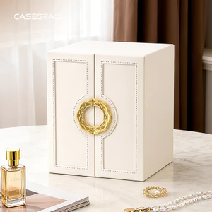 CASEGRACE Hộp Bảo Quản Trang Sức Lớn Sắp Xếp 5 Lớp Ngăn Kéo Hộp Có Thể Tháo Rời Cho Tóc Phụ Kiện Nhẫn