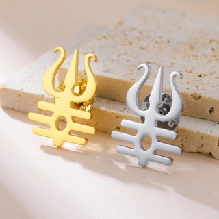 Trident Thổ Cẩm Skyrim Vàng, Kích thước 20x26mm, thép không gỉ, phụ kiện trang sức