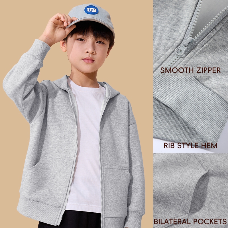 W.G.Q Áo Hoodie bé trai , phong cách mỏng mùa xuân thu , thoải mái thông thường với in tai nghe hợp thời trang