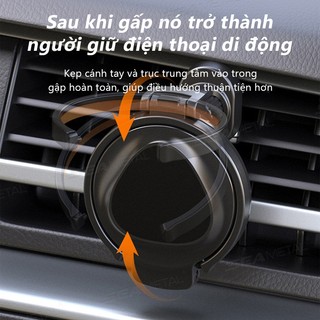 Giá đỡ cốc ô tô SEAMETAL gập lại, giá đựng đồ uống tự động, từ tính mạnh, xoay 360°, gắn cửa gió