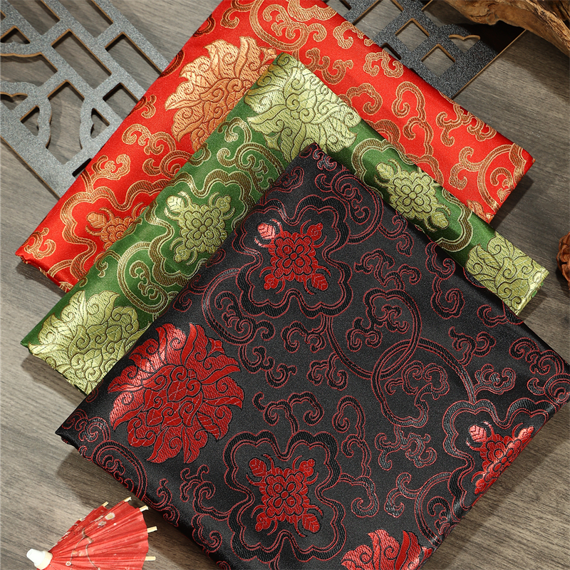 Mới Trung Quốc Cổ Điển In Hoa Vải Lanh Nhìn Vải Cotton Dày Vải Lanh Chất Liệu Cho Sofa Đệm Gối Đầu Giường Mềm Cứng Gói Bọc Vải TJ4371
