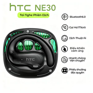 Tai nghe dịch thuật AI HTC NE30 Hỗ trợ 135 ngôn ngữ Dịch thuật thời gian thực Kết nối Bluetooth 6.0 độ trễ thấp Trải nghiệm âm thanh Hi-Fi