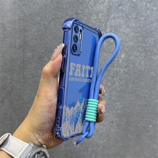 Ốp Lưng Cho OPPO Reno 6 5G Vỏ Điện Thoại Chống Rơi Mạ Điện Cao Cấp Với Bản Phác Thảo Đơn Sắc Họa Tiết Đỉnh Núi TPU Mềm Dây Miễn Phí