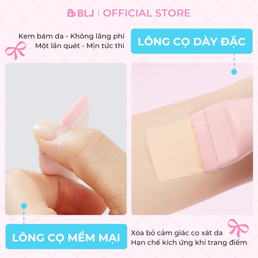 Combo Cọ Mút Tán Kem Nền BLJ Bộ Cọ Trang Điểm Cá Nhân 1+1 Mềm Mại Tán Nền