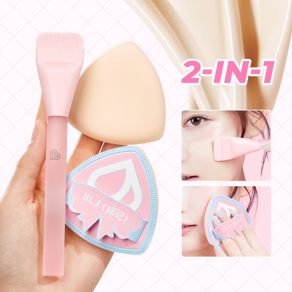 Combo Cọ Mút Tán Kem Nền BLJ Bộ Cọ Trang Điểm Cá Nhân 1+1 Mềm Mại Tán Nền