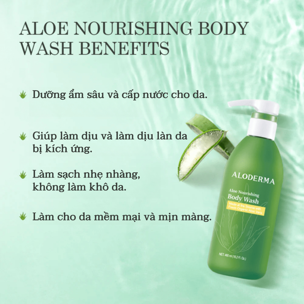 Sử Dụng Sữa Tắm Dưỡng Ẩm Aloderma 460Ml Trong Đời Sống