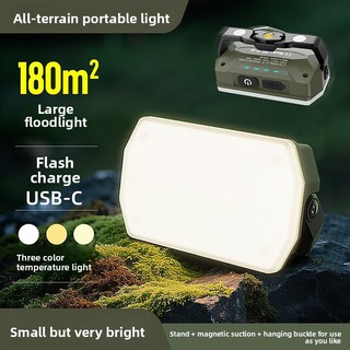 Đèn LED cắm trại đa chức năng có từ tính, 4 chế độ, đènpin di động tiện lợi cho hoạt động ngoài trời