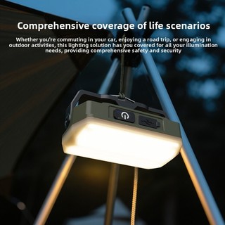 Đèn LED cắm trại đa chức năng có từ tính, 4 chế độ, đènpin di động tiện lợi cho hoạt động ngoài trời