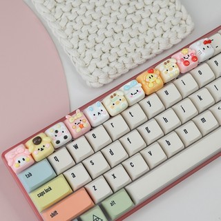 Keycaps hình vuông động vật dễ thương Keycaps thủ công tùy chỉnh