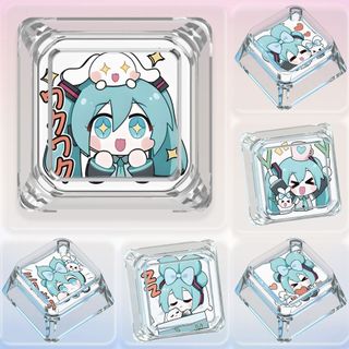 Miku Expression Phiên bản giới hạn Bàn phím cơ tùy chỉnh Keycaps Hoạt hình Keycaps trong suốt
