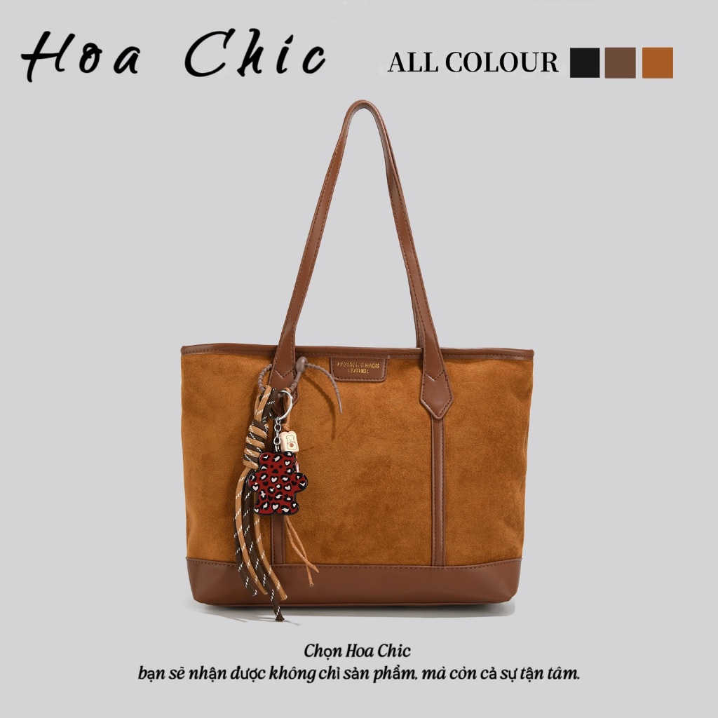 Túi Xách Nữ Da Lộn Cao Cấp Phong Cách Retro Dung Tích Lớn Túi Tote Đi Làm Thời Trang Thu Đông