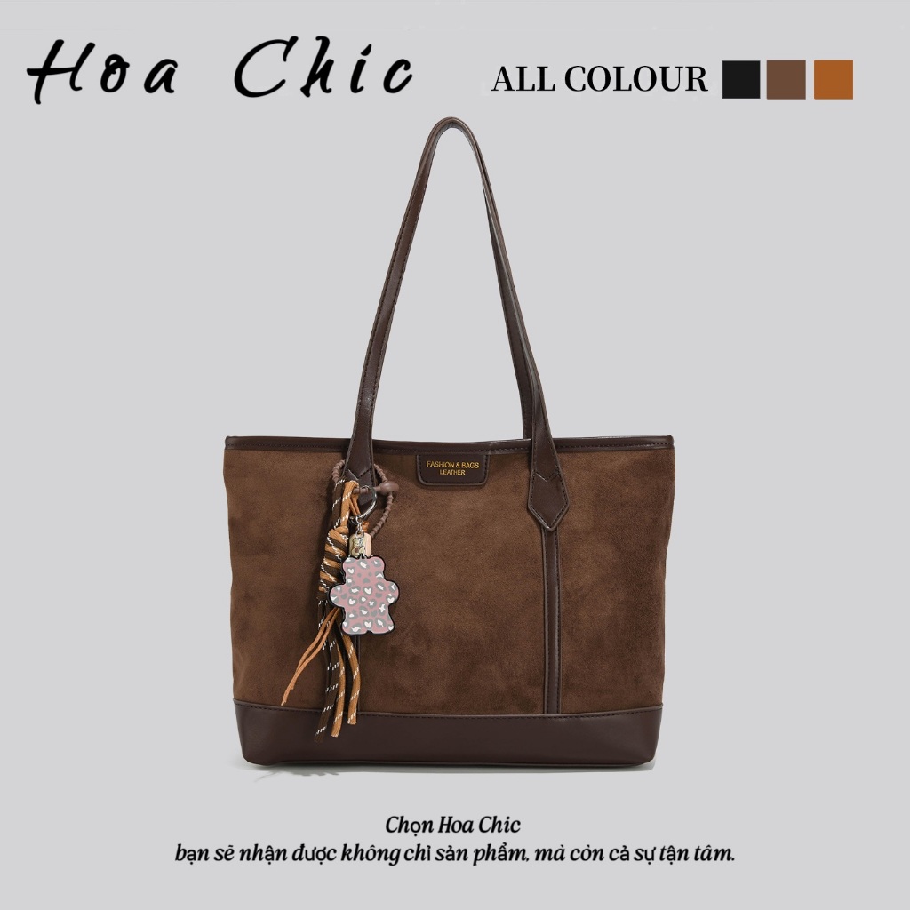 Túi Xách Nữ Da Lộn Cao Cấp Phong Cách Retro Dung Tích Lớn Túi Tote Đi Làm Thời Trang Thu Đông
