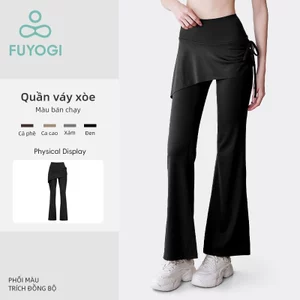 Quần tập Yoga FUYOGI loe dây rút hai mảnh, phù hợp cho Yoga & Pilates