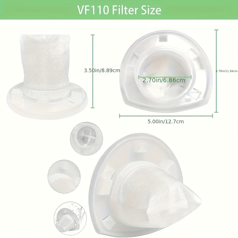 3-6 Chiếc Thay Thế Cho Đen & Decker VF110 Máy Hút Bụi Bộ Lọc Các Bộ Phận Cho Máy Hút Bụi Không Dây CHV1410L CHV1410L32 CHV9610