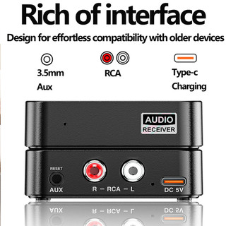 Bộ thu phát âm thanh Bluetooth 6.0 AUX RCA Hifi Stereo Âm nhạc thích ứng Bộ chuyển đổi không dây USB 3.0 Ổ đĩa Losslesslessless Module