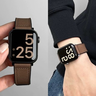 Dây Da Cho Apple Watch S11 / 10 / 9 / 8 / 7 / 6 / 5 / SE Vòng Tay Chống Nước Da Bò Thay Thế Dây Đeo Tay Thể Thao Cho Iwatch 49 / 46 / 45 / 44 / 41 / 40 / 38 / 42MM