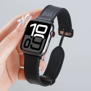 Dây Da Cho Apple Watch S11 / 10 / 9 / 8 / 7 / 6 / 5 / SE Vòng Tay Chống Nước Da Bò Thay Thế Dây Đeo Tay Thể Thao Cho Iwatch 49 / 46 / 45 / 44 / 41 / 40 / 38 / 42MM
