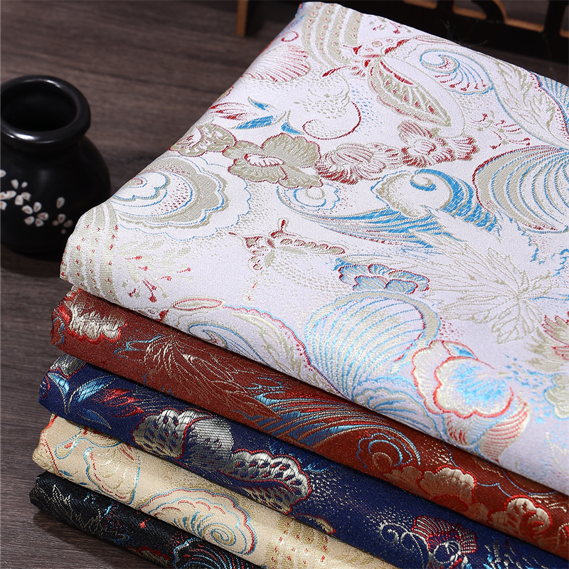 Hanfu Jacquard thổ cẩm phong cách Trung Hoa, kích thước 50x150cm, phù hợp may tự chế