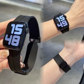 Dây đeo silicon cho Apple Watch S11 / 10 / 9 / 8 / 7 / 6 / 5 / SE Vòng đeo tay từ tính chống thấm nước thay thế dây đeo cổ tay thể thao cho Iwatch 49 / 46 / 45 / 44 / 41 / 40 / 38 / 42MM