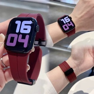 Dây đeo silicon cho Apple Watch S11 / 10 / 9 / 8 / 7 / 6 / 5 / SE Vòng đeo tay từ tính chống thấm nước thay thế dây đeo cổ tay thể thao cho Iwatch 49 / 46 / 45 / 44 / 41 / 40 / 38 / 42MM