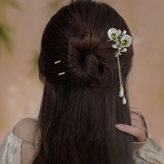 Mới Kẹp Tóc Phong Cách Trung Quốc Với Kim Cương Giả và Ngọc Trai Tua Rua, Sang Trọng