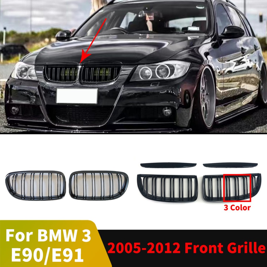 Dành Cho Xe BMW E90 E91 3 Series 2005 2006 2007 2008 2009 2010 2011 2012 Như 325i 320i 330i 335i Trước Đầu Vào Thận Lưới Tản Nhiệt Đua Nướng Thể Thao Điều Chỉnh Phụ Kiện Cơ Thể Bộ