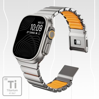 Dây đeo bằng thép cao su, thích hợp cho dây đeo kim loại Apple iwatch Ultra 11 / 10 / 9 / 8 / 7 / 6 / 5 / 4 / 3 / 2 / 1 / se