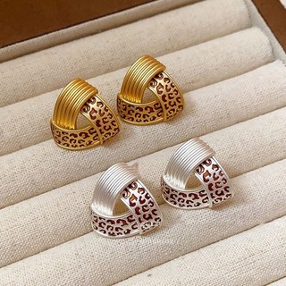 Bông Tai Hình Học Kim Cương Rỗng - Phong Cách Cao Cấp và Tinh Tế