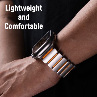 Dây đeo bằng thép cao su, thích hợp cho dây đeo kim loại Apple iwatch Ultra 11 / 10 / 9 / 8 / 7 / 6 / 5 / 4 / 3 / 2 / 1 / se