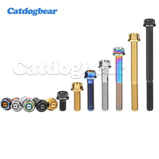 Catdogbear Titan Bu Lông M6X10 15 20 25 30 35 40 45 50 55 60 65 75 80 90 100mm Đầu Lục Giác Mặt bích Vít Cho Xe Máy Phanh Đĩa