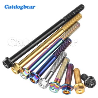 Catdogbear Titan Bu Lông M6X10 15 20 25 30 35 40 45 50 55 60 65 75 80 90 100mm Đầu Lục Giác Mặt bích Vít Cho Xe Máy Phanh Đĩa