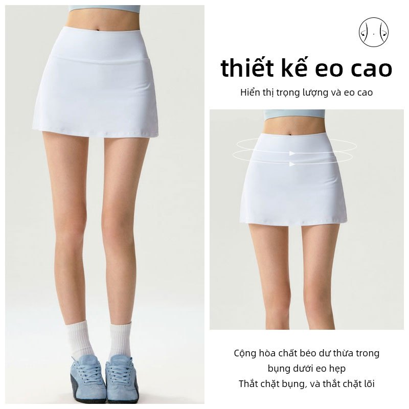 Váy Tennis Nữ Lót Thể Dục Cao Cấp Cho Yoga và Chạy Bộ