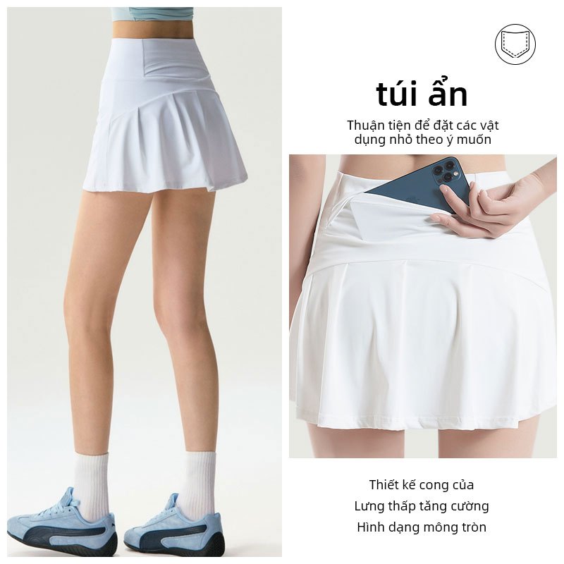 Váy Tennis Nữ Lót Thể Dục Cao Cấp Cho Yoga và Chạy Bộ