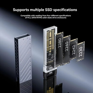 M.2 NVME SATA Giao Thức Kép Vỏ SSD Hợp Kim Nhôm RGB Ánh Sáng 10Gbps Vỏ SSD Adapter Dành Cho Laptop PC