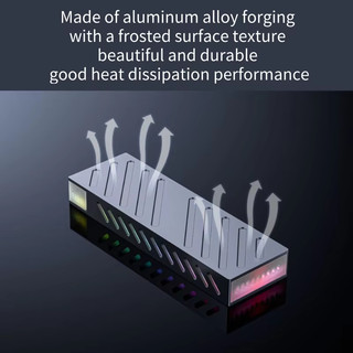 M.2 NVME SATA Giao Thức Kép Vỏ SSD Hợp Kim Nhôm RGB Ánh Sáng 10Gbps Vỏ SSD Adapter Dành Cho Laptop PC