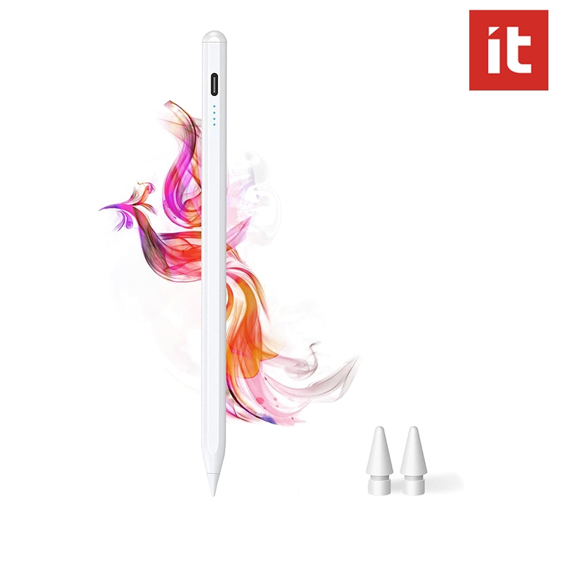 Bút cảm ứng IT cho (2018-2025) iPad gen 6 / 7 / 8 / 9 / 10 / 11 (A16) Air 3 / 4 / 5 / M2 / M3, Mini 5 / 6, Pro 11 "/ 12.9" / M4 - Bút chì sạc Type-c Palm Rejection Active Pen