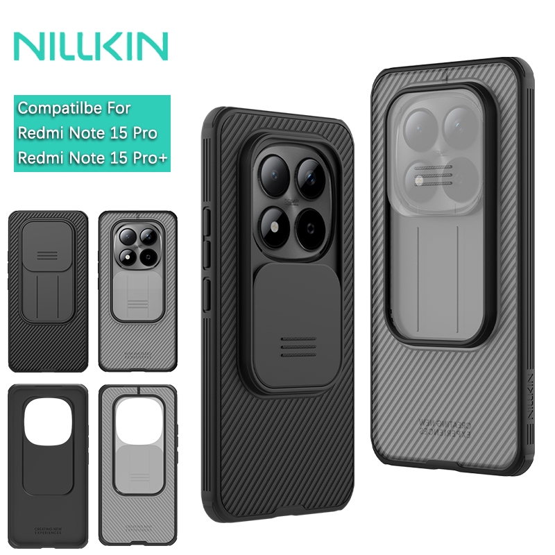 Nillkin Cho Xiaomi Poco M8 Pro / Redmi Note 15 Pro Plus / 15 Pro + Camshield Pro PC TPU Bảo Vệ Ống Kính Máy Ảnh Trượt Ốp Lưng Cứng Vỏ Điện Thoại