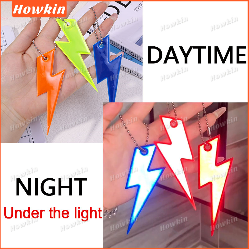 [Sale] Mặt dây chuyền móc khóa phản quang sáng cho túi xách Đồ trang trí dải Người lớn Trẻ em Phụ kiện an toàn ban đêm Móc khóa ô tô