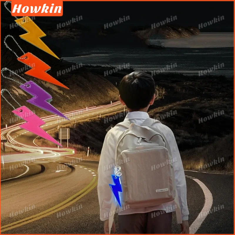 [Sale] Mặt dây chuyền móc khóa phản quang sáng cho túi xách Đồ trang trí dải Người lớn Trẻ em Phụ kiện an toàn ban đêm Móc khóa ô tô