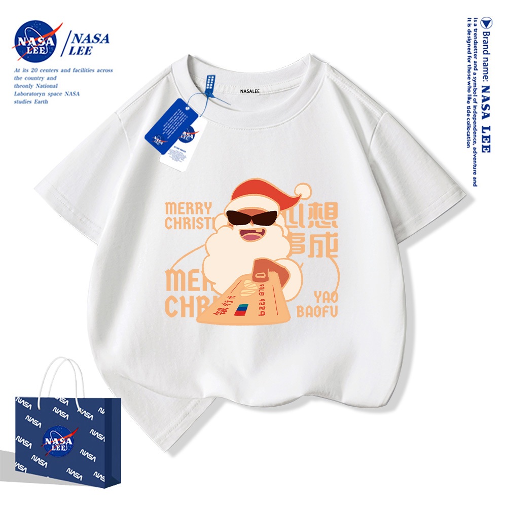 🎅 Xu hướng hot 2025 🎅 Áo thun NASA Ông Già Noel Giáng Sinh cho trẻ em — Unisex — Giao hàng ngay