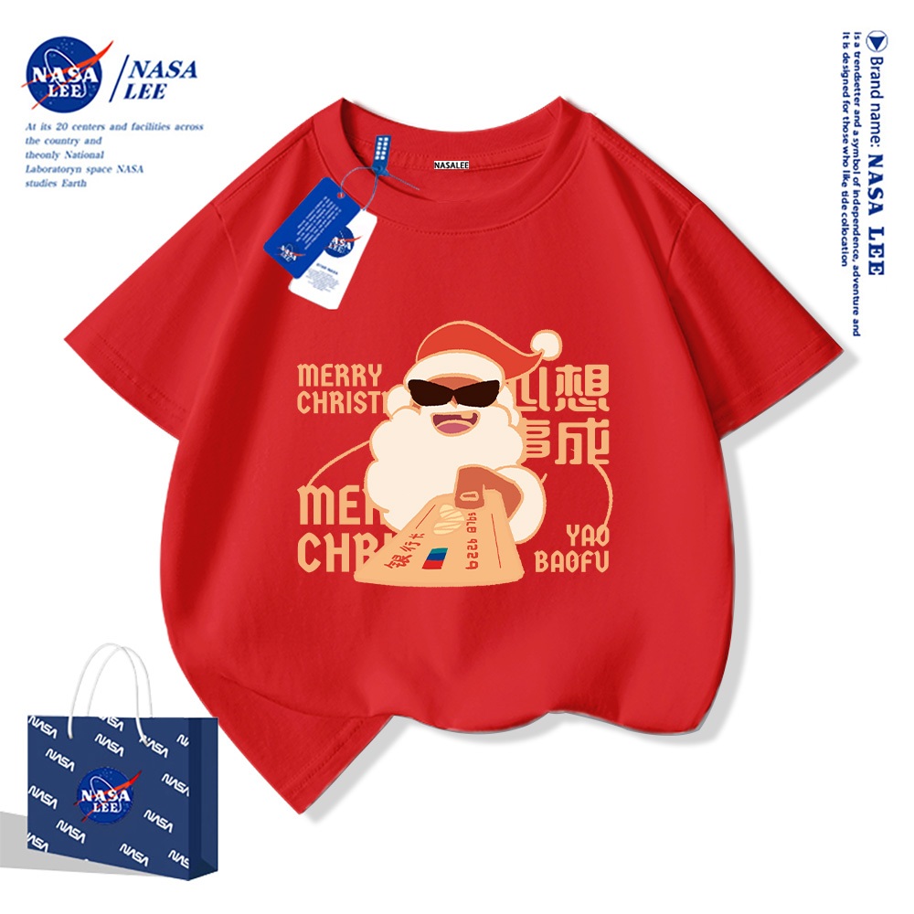🎅 Xu hướng hot 2025 🎅 Áo thun NASA Ông Già Noel Giáng Sinh cho trẻ em — Unisex — Giao hàng ngay
