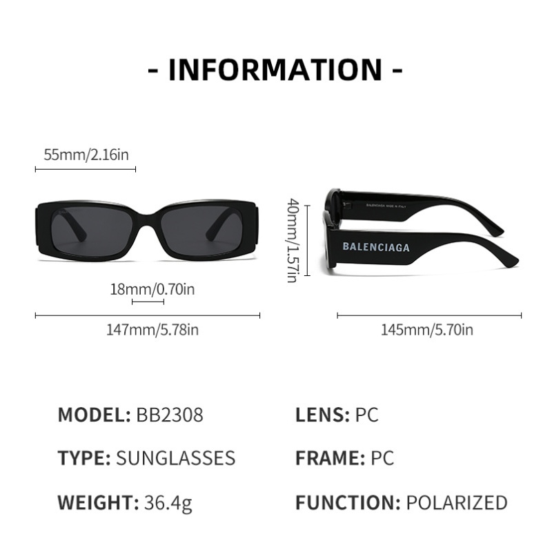 Kính râm unisex phong cách châu Âu và Mỹ, gọng nhỏ vuông tối giản, phù hợp xu hướngpunk và bảo vệ UV400
