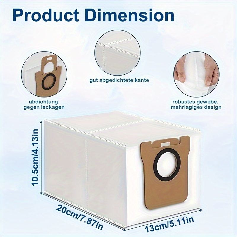 Túi Đựng Bụi Cho xiaomi Mijia X10 B101CN X10 X10 + Dreame L10S Ultra L20 Robot Hút Bụi Và Cây Lau Nhà Tất Cả Trong Một