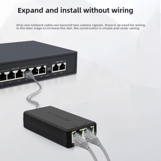 Bộ mở rộng PoE 2 cổng Bộ lặp tín hiệu mạng POE cho bộ mở rộng truyền tải cổng IP với IEEE802.3af / at cho máy ảnh chuyển đổi POE