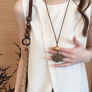Hạt gỗ Bohemian đính cườm rỗng - Vòng cổ thời trang dành cho nữ